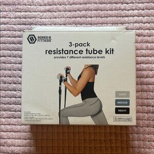 Series 8 Fitness Resistance Tube Kit - Black, Gray, White